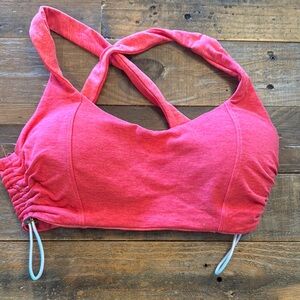 Bombshell Sportswear Pink Sports Bra with Wide Straps